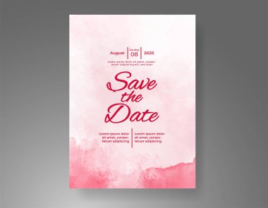 Soyut arkaplanlı düğün davetiyesi