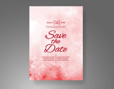 Soyut arkaplanlı düğün davetiyesi