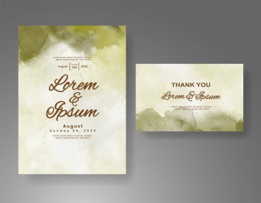 Soyut arkaplanlı düğün davetiyesi