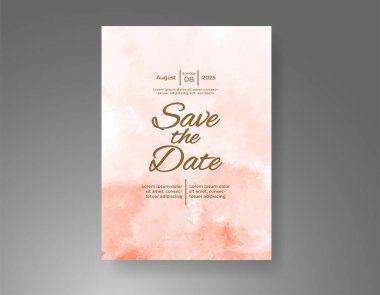 Soyut arkaplanlı düğün davetiyesi