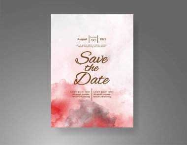 Soyut arkaplanlı düğün davetiyesi