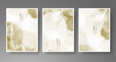 Parlak renkli vektör suluboya arkaplanlı kartlar. Randevunuz, kartpostalınız, afişiniz için tasarım.