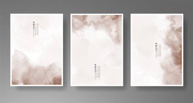 Parlak renkli vektör suluboya arkaplanlı kartlar. Randevunuz, kartpostalınız, afişiniz için tasarım.