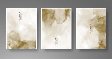 Parlak renkli vektör suluboya arkaplanlı kartlar. Randevunuz, kartpostalınız, afişiniz için tasarım.