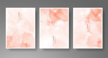 Parlak renkli vektör suluboya arkaplanlı kartlar. Randevunuz, kartpostalınız, afişiniz için tasarım.