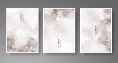 Parlak renkli vektör suluboya arkaplanlı kartlar. Randevunuz, kartpostalınız, afişiniz için tasarım.