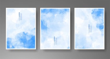 Parlak renkli vektör suluboya arkaplanlı kartlar. Randevunuz, kartpostalınız, afişiniz için tasarım.