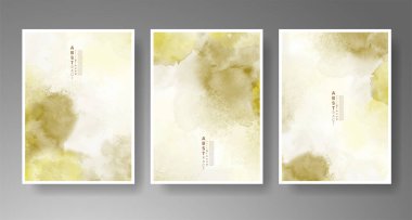 Parlak renkli vektör suluboya arkaplanlı kartlar. Randevunuz, kartpostalınız, afişiniz için tasarım.