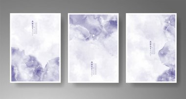 Parlak renkli vektör suluboya arkaplanlı kartlar. Randevunuz, kartpostalınız, afişiniz için tasarım.