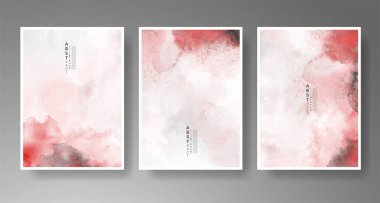 Parlak renkli vektör suluboya arkaplanlı kartlar. Randevunuz, kartpostalınız, afişiniz için tasarım.