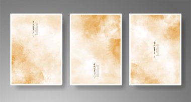 Parlak renkli vektör suluboya arkaplanlı kartlar. Randevunuz, kartpostalınız, afişiniz için tasarım.