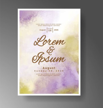 Soyut arkaplanlı düğün davetiyesi