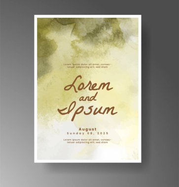 Soyut arkaplanlı düğün davetiyesi