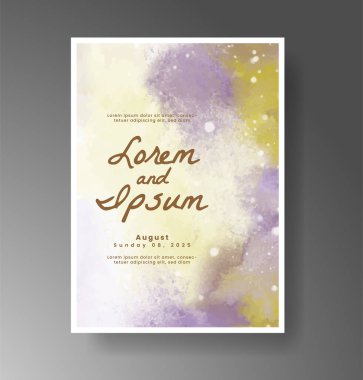 Soyut arkaplanlı düğün davetiyesi