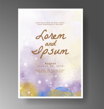 Soyut arkaplanlı düğün davetiyesi