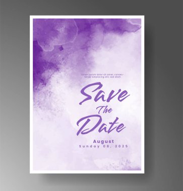 Soyut arkaplanlı düğün davetiyesi