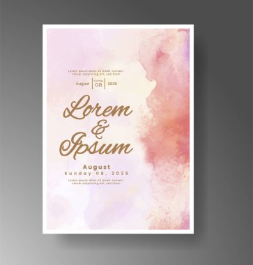 Soyut arkaplanlı düğün davetiyesi