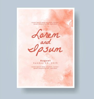 Soyut arkaplanlı düğün davetiyesi