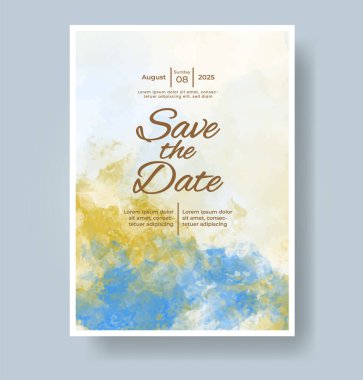 Soyut arkaplanlı düğün davetiyesi