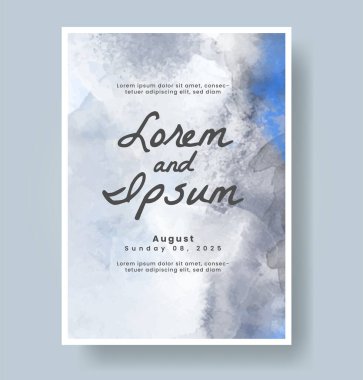 Soyut arkaplanlı düğün davetiyesi