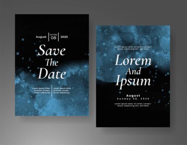 Soyut arkaplanlı düğün davetiyesi