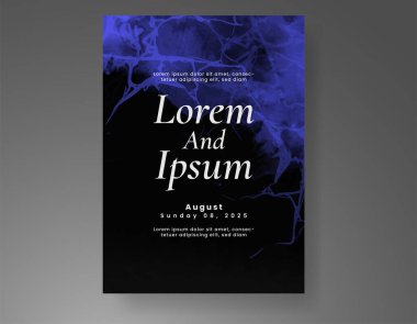 Soyut arkaplanlı düğün davetiyesi