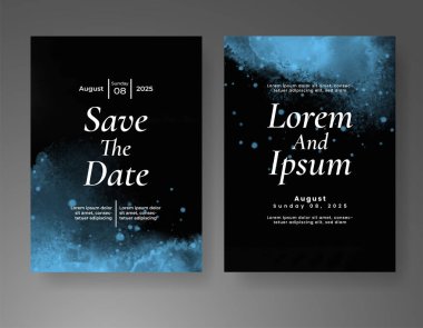 Soyut arkaplanlı düğün davetiyesi