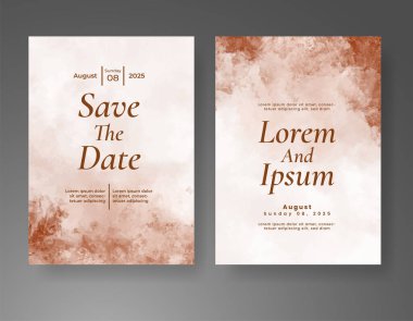 Soyut arkaplanlı düğün davetiyesi