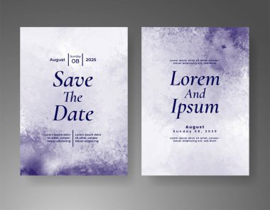 Soyut arkaplanlı düğün davetiyesi