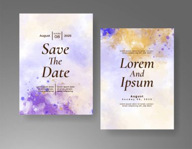 Soyut arkaplanlı düğün davetiyesi