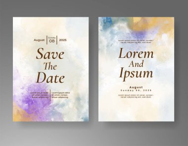 Soyut arkaplanlı düğün davetiyesi