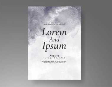 Soyut arkaplanlı düğün davetiyesi