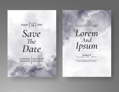 Soyut arkaplanlı düğün davetiyesi