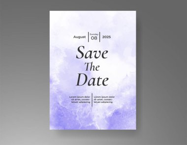 Soyut arkaplanlı düğün davetiyesi