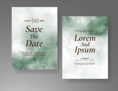 Soyut arkaplanlı düğün davetiyesi