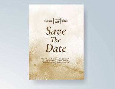 Soyut arkaplanlı düğün davetiyesi