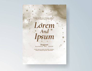 Soyut arkaplanlı düğün davetiyesi