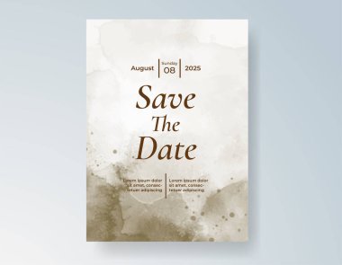 Soyut arkaplanlı düğün davetiyesi