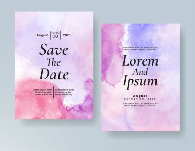 Soyut arkaplanlı düğün davetiyesi