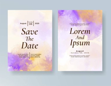 Soyut arkaplanlı düğün davetiyesi