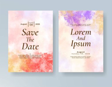 Soyut arkaplanlı düğün davetiyesi