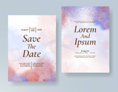 Soyut arkaplanlı düğün davetiyesi