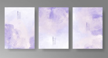 Davetiye şablonu koleksiyonu için suluboya sıçraması