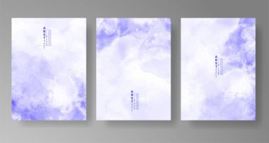 Davetiye şablonu koleksiyonu için suluboya sıçraması