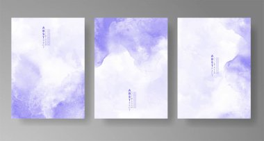 Davetiye şablonu koleksiyonu için suluboya sıçraması