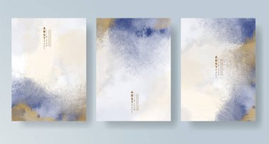 Davetiye şablonu koleksiyonu için suluboya sıçraması