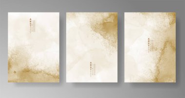 Davetiye şablonu koleksiyonu için suluboya sıçraması