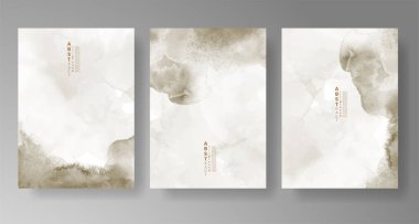 Davetiye şablonu koleksiyonu için suluboya sıçraması