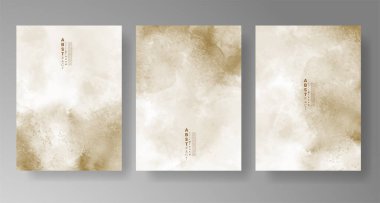 Davetiye şablonu koleksiyonu için suluboya sıçraması