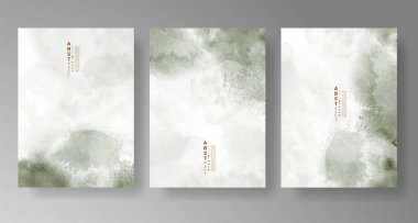 Davetiye şablonu koleksiyonu için suluboya sıçraması